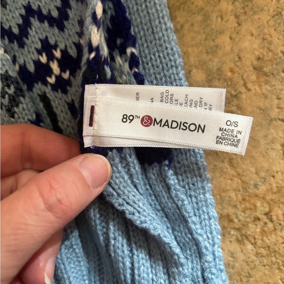NWT 89th & Madison Fair Isle scarf and beanie set OS - Picture 4 of 7
